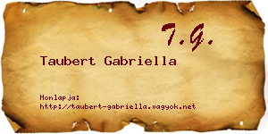 Taubert Gabriella névjegykártya